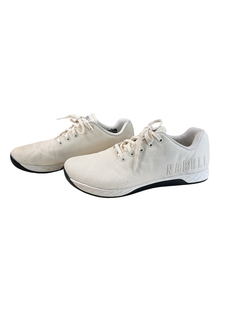 NOBULL Canvas Trainer Cream Ivory Men 11 Cross Training Shoes Athleisure Sneaker
